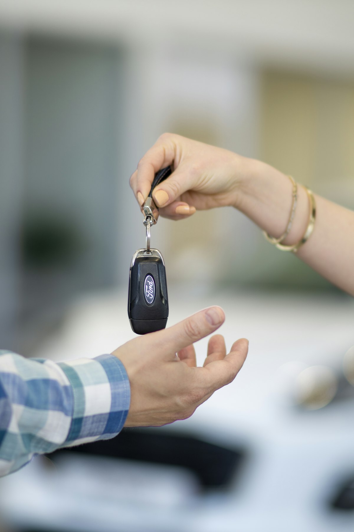 Handing over car keys